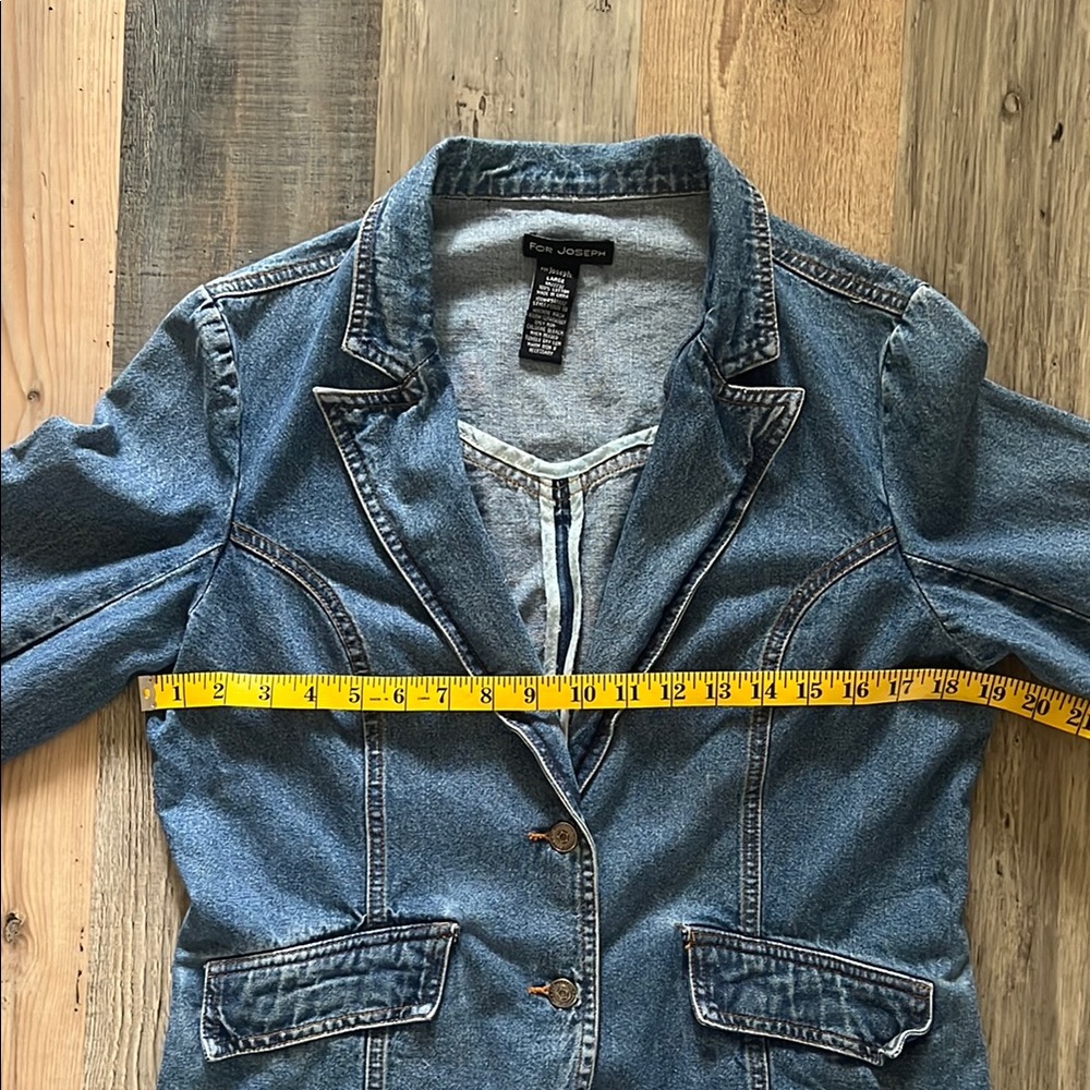 FOR JOSEPH Denim Blazer Jacket Size: Large (L) - Picture 8 of 16